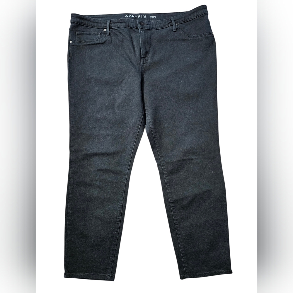 Ava & Viv Black Jeggings, 20W